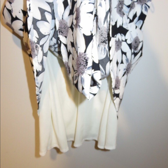 My Beloved Dress Daisy Sleeveless Floral Black White Zipper Back Swing Mini Tank - Picture 9 of 10